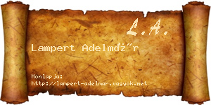 Lampert Adelmár névjegykártya